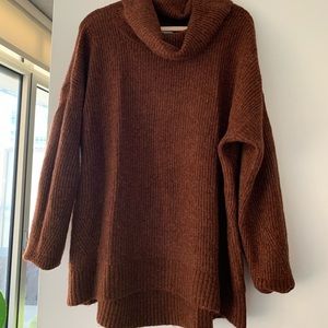 Super soft brown cowl neck sweater - old navy